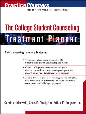 cover image of The College Student Counseling Treatment Planner
